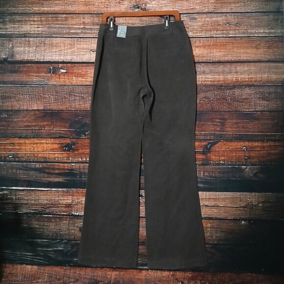 NWT Chico's Silk Linen Blend Pants Size 1 US 8 Carrollton Marvita Fudge Brown - Picture 3 of 10